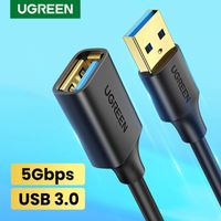 Ugreen-Cable de extensión USB 3,0 Mini Cable extensor para ordenador, PC, TV, Xbox, SSD