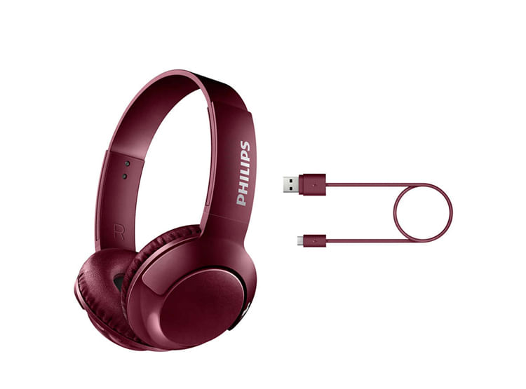 Audífonos de diadema inalámbricos con micrófono SHB3075RD Rojo