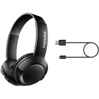 Audífonos de diadema inalámbricos con micrófono SHB3075BK Negro