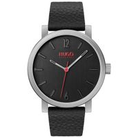 Reloj Hugo Boss Rase 1530115 Acero Inoxidable Correa de Cuero Negro