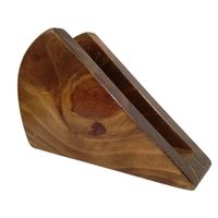 Servilletero Triangular RustiCuff en madera marron