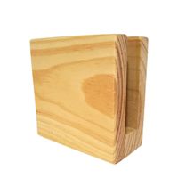 Servilletero cuadrado WoodenWrap en madera natural