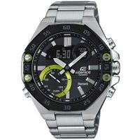 Reloj Casio Edifice ECB-10DB-1A Bluetooth Mobile Link Luz Led Acero Plateado Negro