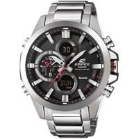 Reloj Casio Edifice ECB-500D-1A Solar Bluetooth Mobile Link Luz Led Plateado Negro