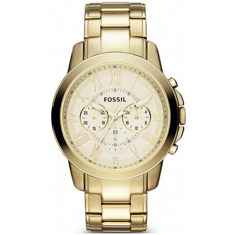Reloj Fossil Grant FS4814 Analógico Cronómetro Acero Inoxidable Dorado
