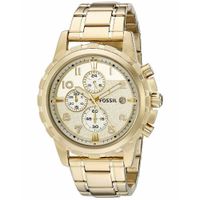 Reloj Fossil Dean FS4867 Fecha Cronometro Acero Inoxidable Dorado