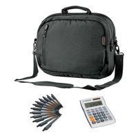 Kit maleta maletín morral calculadora lapiceros Truper