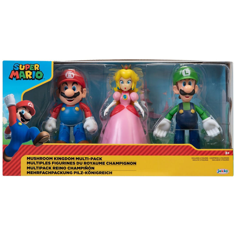 MULTIPACK SUPER MARIO REINO CHAMPIÑON - MARIO PEACH Y LUIGI