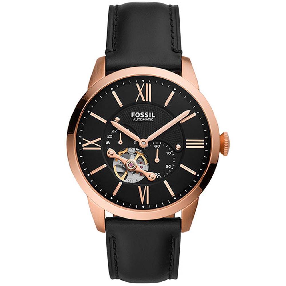Reloj Fossil Townsman ME3170 Automático Correa de Cuero Oro Rosado
