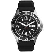 Reloj Fossil FB-02 FS5689 Fecha Correa de Silicona Negro