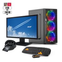 Pc Escolar Ryzen 3 3.8ghz Monitor 20 Ssd 240Gb Ram 8Gb