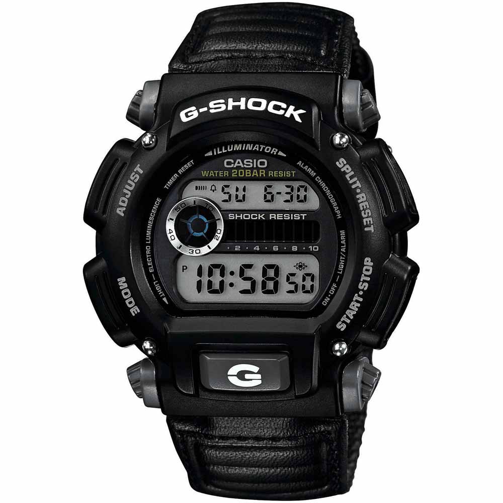 Reloj Casio G-Shock DW9052V-1 Digital Luz de Fondo Acuático Correa de Nailon Negro