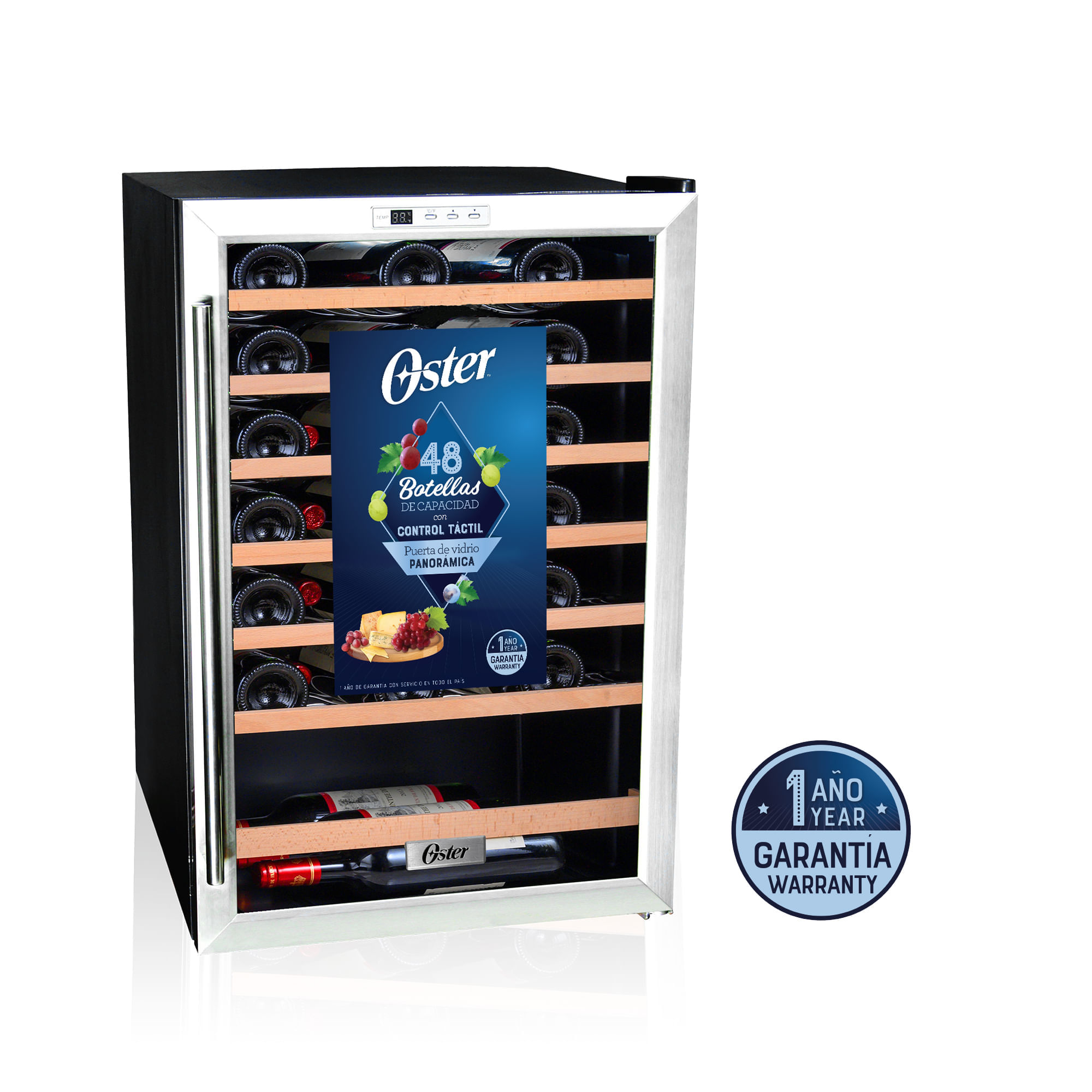 Vinera con control digital oster 48 botellas OSPWCC48DB