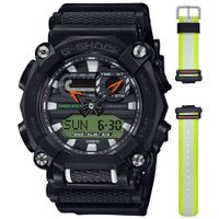 Reloj Casio G-Shock GA900E-1A3 Set Dos Correas luz Led Resina Negro