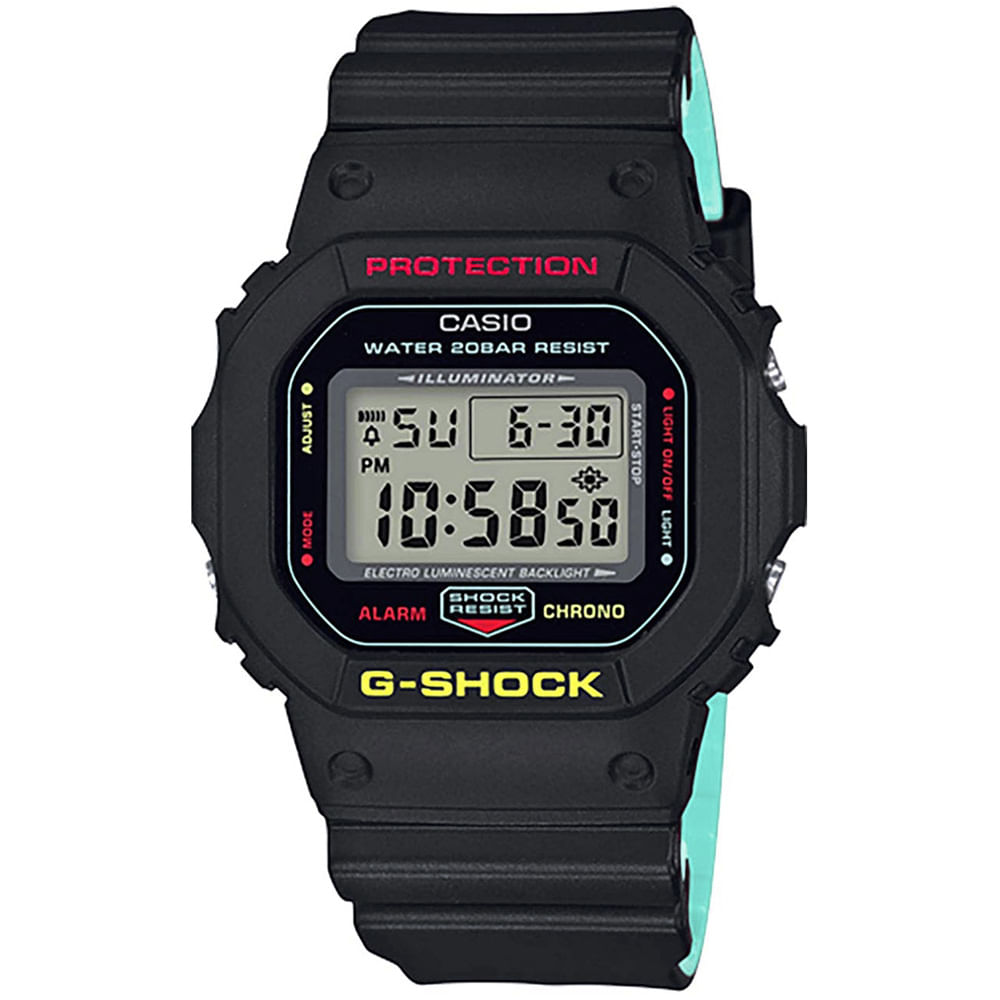 Reloj Casio G-Shock DW5600CMB-1 Digital Luz De Fondo Acuático Negro