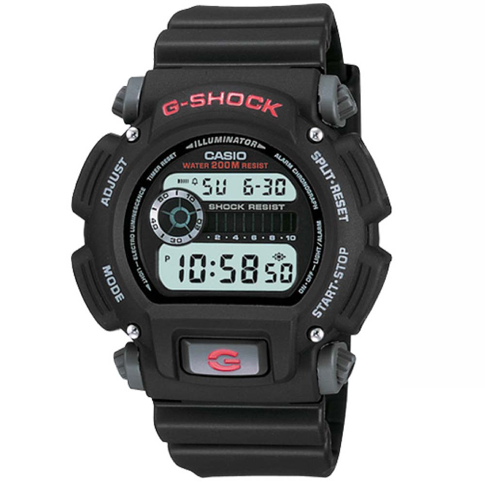Reloj Casio G-Shock DW9052-1V Digital Luz de Fondo Acuático Negro