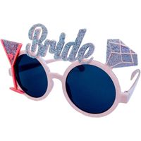 Lentes para despedida de soltera novia Bride copita con diamante