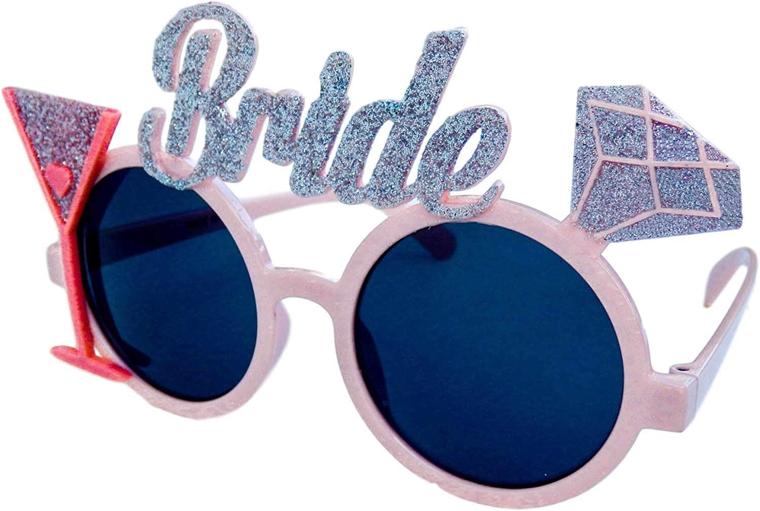 Lentes para despedida de soltera novia Bride copita con diamante