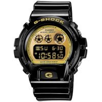 Reloj Casio G-Shock DW-6900CB-1 Digital Luz de Fondo Resina Negro Brillante Dorado