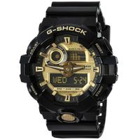 Reloj Casio G-Shock GA710GB-1A Digital Analógico Luz Led Resina Negro Brillante y Dorado