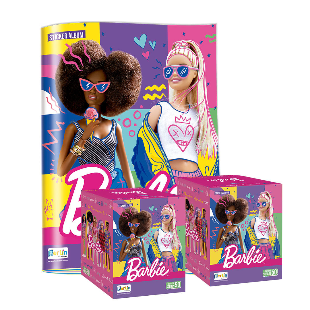 Álbum Barbie Editorial Berlin Tapa Blanda + 2 Cajitas (100 Sobres)