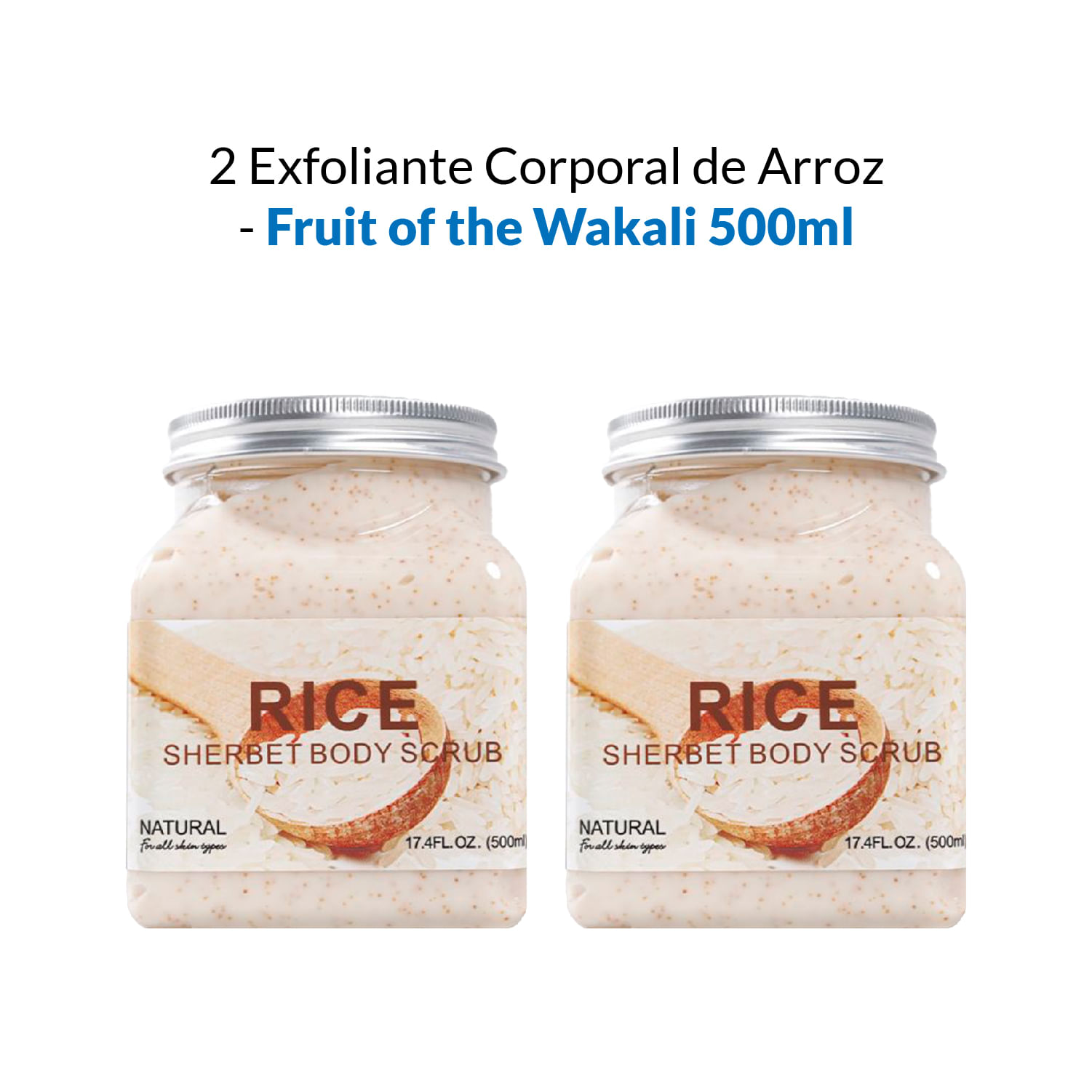 2 Exfoliante Corporal de Arroz - Fruit of the Wakali 500ml