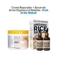 Crema Reparador + Serum de Arroz Orgánico x2 Botellas - Fruit of the Wakali