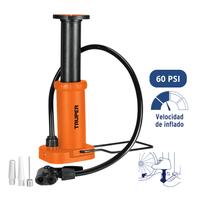 Inflador para bicicleta, pelotas, inflador de pedal de 60 psi, truper