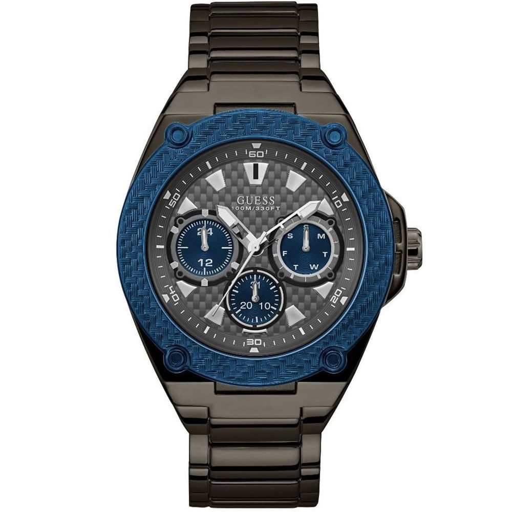 Reloj Guess Legacy W1305G3 Multifuncional Acero Inoxidable Negro Azul