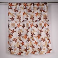 Cortina de Baño con Aros Naranja 180x180cm Poly Arce