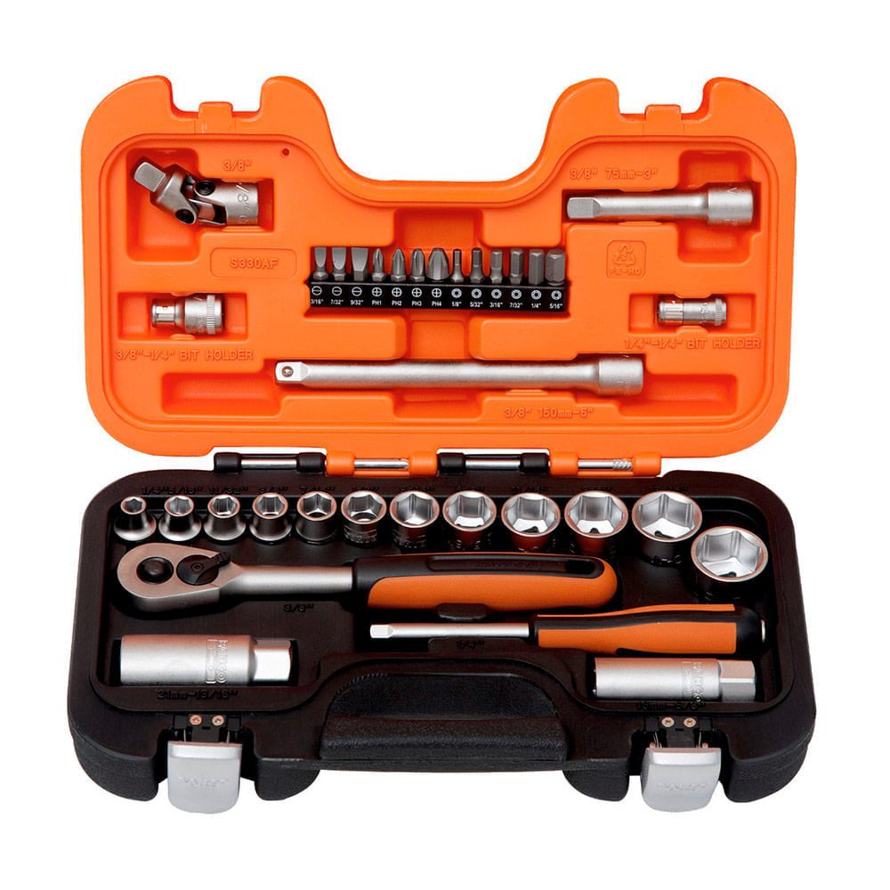 Set dados hexagonal Encastre 3/8"" 34 piezas Bahco