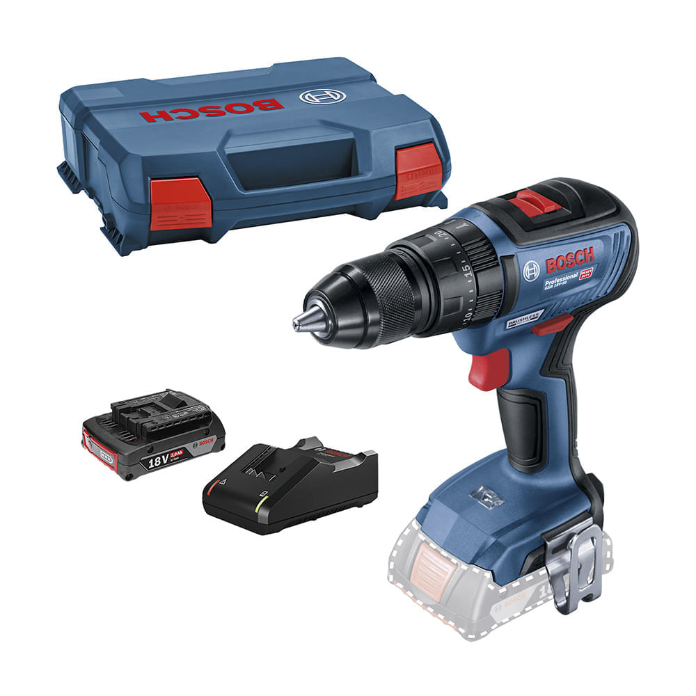 Taladro Percutor Gsb 18v-50 + 1 Bateria 2ah Bosch