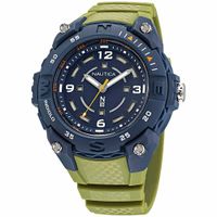 Reloj Nautica N83 Coronado Bay NAPCNF005 Luz Indiglo Resina Verde Azul