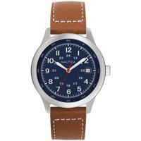 Reloj Nautica Cruise NCT 1 NAPNTI802 Fecha Correa de Cuero Marrón Azul