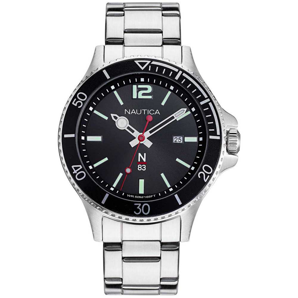 Reloj Nautica N83 Accra Beach NAPABS910 Fecha Plateado Negro
