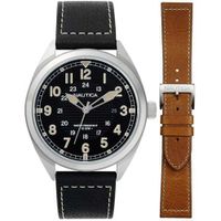 Reloj Nautica Battery Park NAPBTP006 Set 2 Correas Negro Marrón