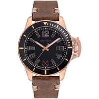 Reloj Nautica Bayside NAPBSF915 Correa de Cuero Marrón Oro Rosado