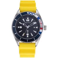 Reloj Nautica N83 Urban Surf NAPUSS904 Fecha Silicona Amarillo Azul