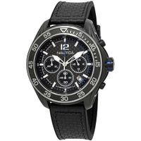 Reloj Nautica NMX 1600 NAD25505G Cronometro Correa De Silicona Negro