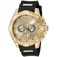 Reloj Invicta I-Force 19660 Cronómetro Correa de Silicona Negro Acero Dorado