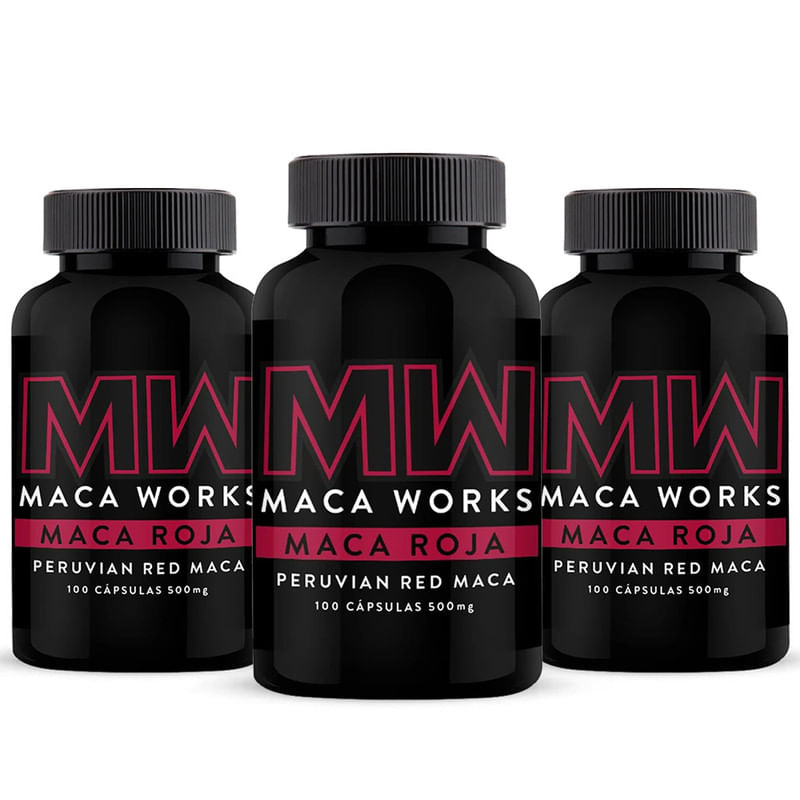 MACA ROJA MACA WORKS 100 CÁPSULAS X 3