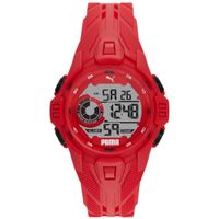 Reloj Puma Bold P5040 Digital Luz de Fondo Correa de Silicona Rojo
