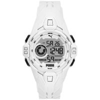 Reloj Puma Bold P5039 Digital Luz de Fondo Correa de Silicona Blanco