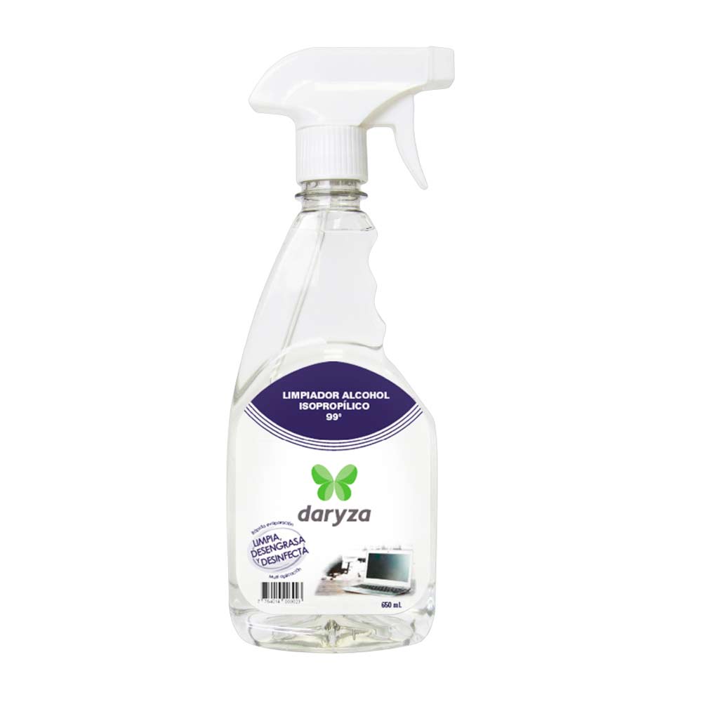 Alcohol isopropílico Daryza 99°, 650ml + atomizador