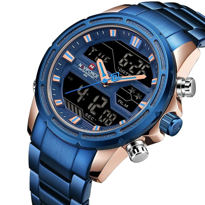 Reloj Hombre NAVIFORCE 9138 Azul Análogo-Digital