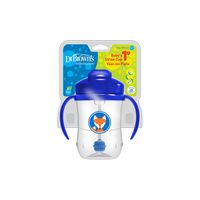 Vaso Transparante Cañita Dr Browns 9Oz Azul