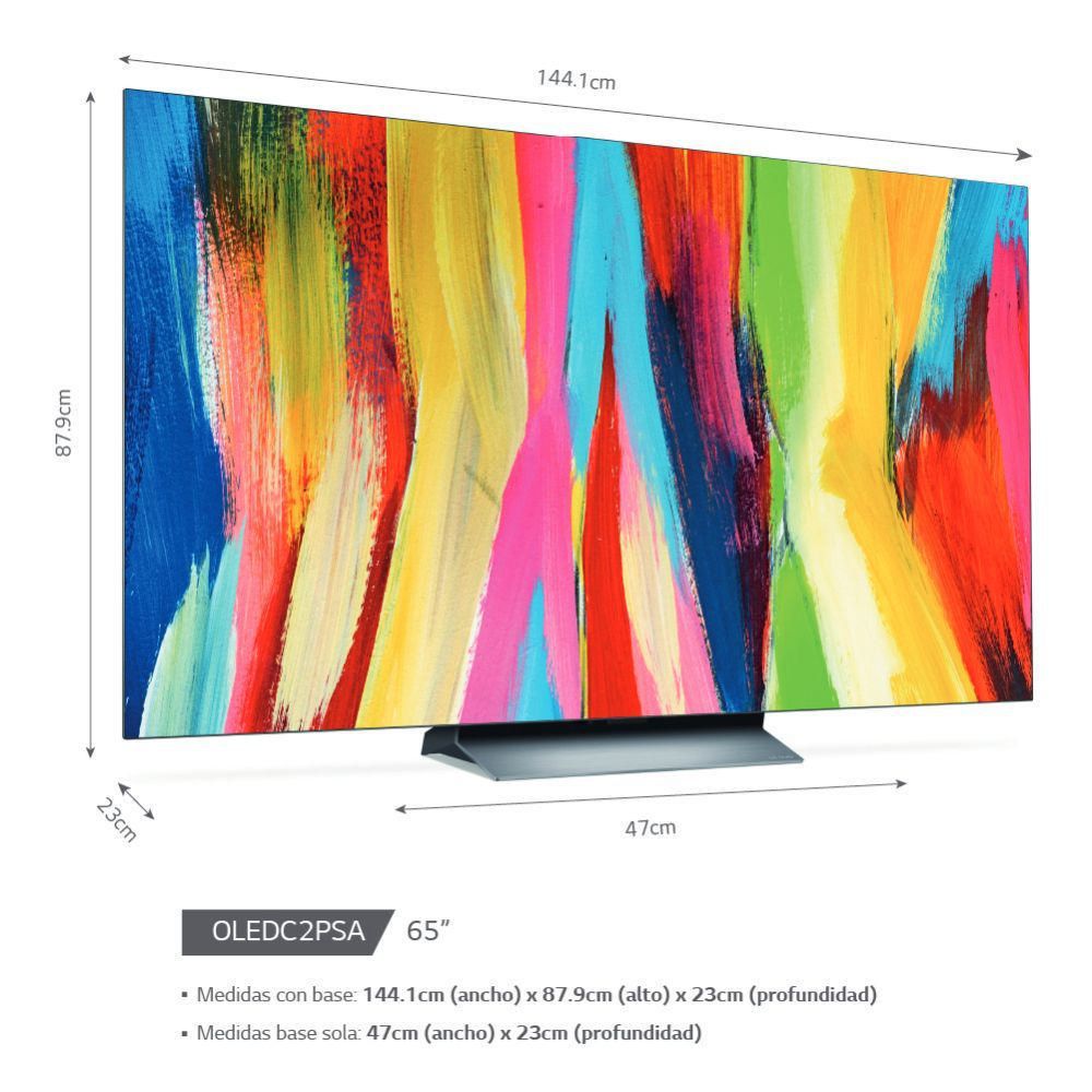 Pantalla LG OLED TV Evo 65 Pulgadas 4K SMART TV Con ThinQ AI, Modelo  OLED65C2PSA