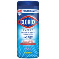 Toallitas Desinfectantes CLOROX Expert Aroma Fresco Pote 35un