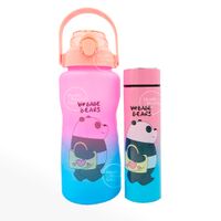 TOMATODO 2 LITROS MAS TERMO DIGITAL 500 ML  COLOR ROSADO Y CELESTE