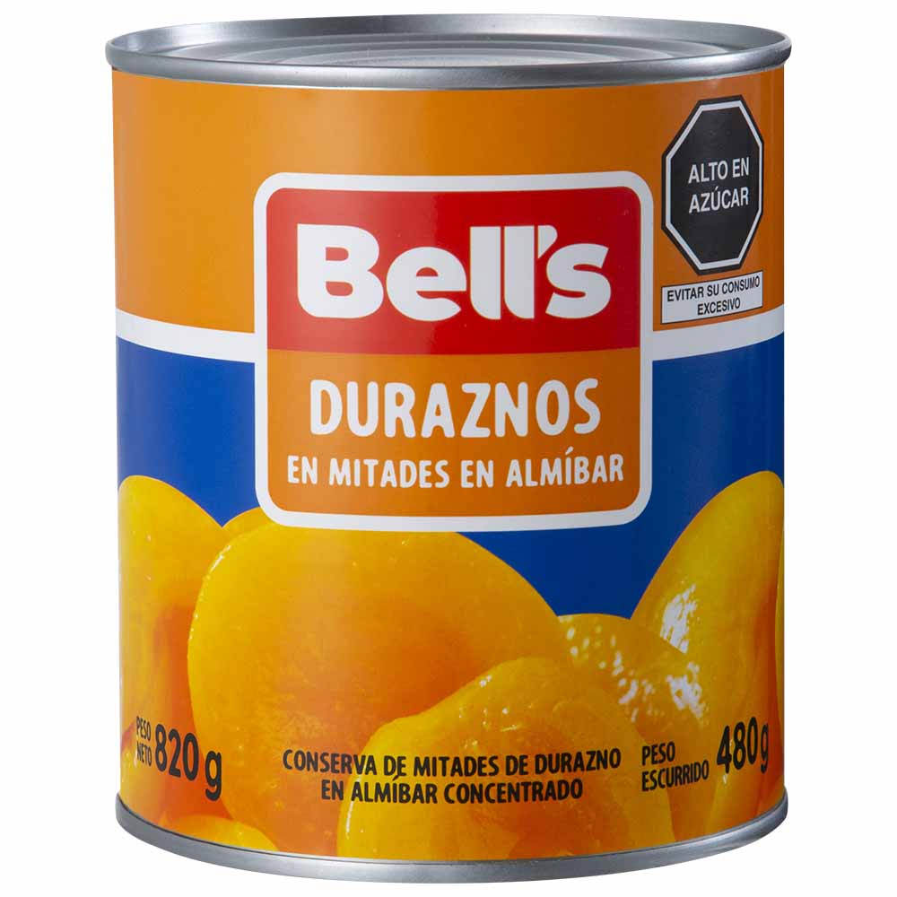 Durazno en Mitades BELL'S Lata 820g